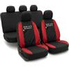 Auto Accessori Lupex Copri-sedili Auto Compatibili Mito | Made In Italy | Set Coprisedili Anteriori e Posteriori | Logo Ricamato | Airbag Compatibile | Interni (Nero/Rosso)
