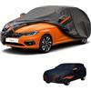 generico Telo copriauto esterni Compatibile con Fiat Tipo 2015-2026,antivento,antipioggia,antineve,antisole impermeabile,protezione per tutte le stagioni (black orange)