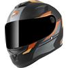 FC-Moto Moto FF114B Zeron Elmetto, nero opaco/arancione, XS