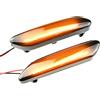 QKLsudua 1 paio di luci di segnalazione parafango anteriore dinamico LED marcatori laterali compatibili con B-MW Mini Coo-per R60 Country-man R61 Pace-man Sequential Blinker Lamp
