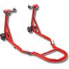 Cruizer - Cavalletto anteriore a coni regolabili universale per moto, traversine irrigidimento, 4 ruote sottostanti, portata 300 Kg