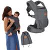 MS BabyWorld - Kowari Portabebés - Fascia porta bebé elastica ed ergonomica | Facile da usare | Regolabile | Multiuso | Fino a 15 kg | Distribuisce il peso su spalle e schiena