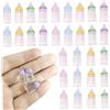 Generic Bottiglie per bambole da 30 pezzi Mini biberon in plastica colorata, Biberon giocattolo leggero e compatto Novità Barattolo di caramelle minuscolo multiuso per Battesimo Artigianato fai-da-te