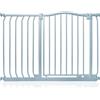 Safetots Cancelletto di Sicurezza con Parte Superiore Incurvata, 98cm - 107cm, Grigio Opaco, Montaggio a Pressione, Cancelletto per Bambini per Porte, Corridoi e Spazi Stretti, Barriera di Sicurezza