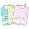 Tex family Bavaglini Asilo 100% Cotone con Tela AIDA da Ricamare, 25x34 cm, Set Bavette Personalizzabili Io Mi Chiamo, Made in Italy - 3 PEZZI BAMBINA FEMMINA