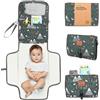 KeaBabies Fasciatoio portatile - Grande fasciatoio impermeabile, borsa compatta da viaggio, tasche funzionali per neonati, lavabile e imbottito, motivo: legno