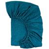 KraftKids - Lenzuolo con angoli elasticizzati in mussola di mussola dorata su petrolio in 100% cotone, dimensioni 140 x 70 cm, realizzato a mano nell'UE