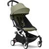 Stokke Passeggino Stokke YOYO3 da 6 mesi - Include telaio bianco/cuscino seduta Olive + Capottina - Si ripiega e si apre in un lampo - Leggero e compatto - Compatibile con il bagaglio a mano