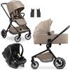 hauck Set Passeggino 3in1 Move N Care con Seggiolino Drive N Care - Trio Passeggino Neonati fino a 22 kg con Sospensioni e Seduta Reversibile - (Mocha)