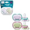 Philips Avent Ultra Air Pacifiers, Light Breathable Pacifiers for Babies Aged 0-6 Months, BPA Free, with Sterilizer Carry Case, 2 Pack, Model SCF085/24