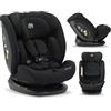 Deryan Clyde i-Size Seggiolino Auto per Bambini (40-150 cm) 0 a 12 anni - Montaggio con Cinture di Sicurezza, Poggiatesta e Schienale Regolabili, Inserto Riduttore e Linguinale, (0-36kg) (Nero)