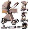 Dziranam Passeggino 3 in 1 Elevato Pieghevole con Telaio in Alluminio