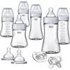 Chicco Duo Deluxe - Set di 10 biberon ibrido per bambini, con vetro Invinci, interno in plastica, colore: trasparente/grigio