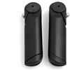 System-S Unisex - manopole per Bicicletta, da Adulti, Nere, 22-24 mm