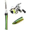 Generic Canna da a penna, canna da pieghevole e mulinello combinata tascabile | Combo compatto con mulinello tascabile per laghetto di mare e lago