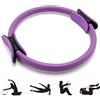 YSMOTO Pilates Circle - Anello per pilates tonificante anello per pilates con doppia impugnatura morbida per esercizi di fitness, esercizi fisici per scolpire forza e flessibilità , Viola