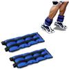 Generico PESI PER CAVIGLIE E POLSI SPORT FITNESS CAVIGLIERE 1KG, 2KG, 3KG, 4KG, 5KG, 6KG. (BLU, 2kg (1 kg a caviglia))
