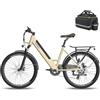 Fafrees Bici Elettrica, 26 Pollici Bicicletta Elettrica Uomo, 36V 14.5Ah Ebike Donna 90KM Pedalata Assistita, 250W Bici Elettriche da Città, 7 Velocità, Official F26 Pro Oro