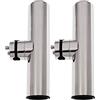 PIMAR marine equipment PIMAR Coppia di Portacanne con Morsetto in Acciaio Inox Diametro 25 32 mm Pesca Porta Canna da Barca Supporto Montaggio su Rotaie