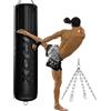 RDX Sacco da Boxe Pieno Adulti 5FT, 2PC 3PC 4PC Maya Hide Pelle Pesante Bag Set con Guantoni, Catene e Supporto a pareteArti Marziali MMA Pugilato Muay Thai Kick Boxing, Casa Palestra Punch Sacchi