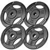 Gorilla Sports® Dischi Pesi - in Ghisa, con Impugnatura, Tri-Grip, Peso a Scelta 1,25 kg - 20 kg, Foro Ø 30 mm - Piastre per Bilanciere, Manubri, Disco Palestra