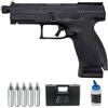 ECOMMUR ASG CZ P-10C OR-OT Nero blowback Co2 (6mm) | Pistola Airsoft (Pallini in PVC) Calibro 6mm + bottiglia 0,20 + valigetta + 5co2 (Potenza: 0,8 joules)