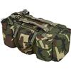 vidaXL Borsone da Viaggio Stile Militare 3 in 1 90 L Trekking Colori Diversi