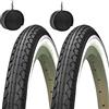 Kenda 2 COPERTONI 24 X 1.75 (47-507) + CAMERE GRAZIELLA City Bike Bambino Pneumatici STRADALI BIANCONERO