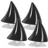 BESPORTBLE 3 Set Decorazione Accessori Per Caschi Da Elmo Di Corna Motocross Microfono Da Casco Portacasco Per Motociclo Casco Integrale Auricolare Cuffie Black Plastica