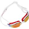Phelps XCEED Occhiali da nuoto in titanio a specchio, edizione limitata, lenti rosse/rosso/bianco