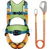 Generico Imbracatura Anticaduta per Uomini | Kit di Sicurezza per Tetti con Cintura Corpo e Imbracatura - Cintura con Imbragatura Completa Comoda e Gancio Rapido per Arrampicata Escursionismo e Sport Esterni