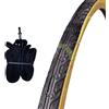 Deestone EBB28PAD 1 COPERTONE NEROPARA + 1 Camera d'Aria per Bicicletta Bici City Bike Trekking 700 X 28 1 5/8 1/8 (28-622)