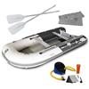 Bronzania DA-390 Gommone Gonfiabile, 390 cm, Grigio - Grigio scuro, Fondo in alluminio, incl. accessori, barca da pesca, barca a paddle, barca a motore categoria C