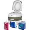Enders WC Portatile Chimico per Campeggio - Deluxe Starter Set Blue 2,5 Litri con Liquido Sanitario e Carta igienica - Water Portatile - WC da Campeggio - WC Camper - Bagno Chimico