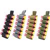 ACEXIER 4PCS 6 Round Shell Holder Tactical Shotgun Buttstock 12/20GA Cartuccia Shell Case Bag Militare Elastico Munizioni Proiettile Carrier Holster (4 colori inclusi)