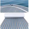 HauTour Eva - Rivestimento per pavimento in schiuma per barche, in teak, antiscivolo, per barche, camper, yacht, galleggiante, 240 x 90 cm (grigio chiaro)