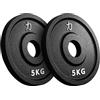 Strength Shop Dischi Palestra da 50mm Diametro Foro (1,25 kg - 25 kg), Dischi ghisa con Bordo del Manico, Robusti Dischi Pesi con Elevata precisione di Peso, Ideali per bilancieri, Asta SZ & Co.
