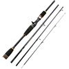 Zoegneer ML Travel Spinner Canna da Pesca per Baitcasting, in Carbonio, Multi-sezione, Canna da Pesca con Esca, Canna da Pesca in Fibra di Carbonio per Pesca, 1,8/2,1m (Manico#2 1,8 M)