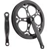 Healeved Nero Guarnitura per Bici 170mm a Corona Singola 52t | Acciaio Alto Tenore, Asse Cavo Integrato, Montaggio Quadro, per Riparazione e Sostituzione