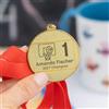 Wanapix | Medaglia Personalizzata | Medaglie Premiazioni | Medaglie Metallo Inciso | Bambino e Adulto | Nastro Rosso | 5ø cm | 100% Personalizzabile