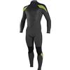 O'NEILL 2025 Uomo Epic 4/3mm Back Zip Muta 4212B - Black/Gunmetal/Dayglo