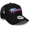 New Era Miami Heat NBA AOP Graphic Black Adjustable Trucker cap - One-Size