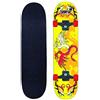 Sport1 Skateboard bambino Skateboard adulto professionale ragazzo cruiser bambini skate ragazza carver skateboard penny board (ORION GIALLO)