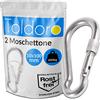 Toldoro® 5x Moschettone acciaio inox con chiusura a vite 70mm / Moschettone multifunzione per altalena, campeggio o slackline/Carabiner/Set di moschettoni piccolo