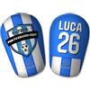 Oxum Sport - Parastinchi da Calcio Personalizzati Mini per Bambini e Adulti - Include Numero, Foto, Nome e Stemma - Sacchettino per parastinchi in omaggio - M 10x6cm / S 8,3x5,5cm