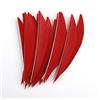 ACCMOS 3 Tiro con L'Arco Impennaggio per Freccie dell'Arco Forma a Banana Piume di Freccia Ala di Freccia da Caccia Piuma di Tacchino Fai da Te Accessorio della Freccia 50pc (Red)