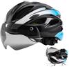 Fmzrbnih Caschi MTB - Caschi Bici Leggeri, Casco MTB Uomo | Caschi Da Bicicletta Traspirante con Occhiali Magnetici Fuoco Posteriore, Caschi Regolabili per Bici Da Strada Bici Da Montagna