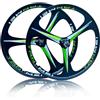HZXQCVB 26" 27,5" 29'' Set Di Ruote In Magnesio MTB A 3 Razze Ruote Anteriori E Posteriori QR100mm/135mm Mozzi Freno A Disco Per Ruota Libera Rotante A 6-9 Velocità(Black,27.5in)