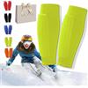 GLSAYZU Protègelite Snow Edition - Parastinchi Da Sci, Shin Protector Ski, Ghette Lunghe, Elastiche E Resistenti Agli Urti, Con Design A Nido D'ape, Per Sciare E Calcio (S,F)