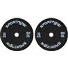 SPORTNOW Set di 2 Dischi Palestra da 20 kg, Dischi per Bilanciere e Manubri con Attacco Ø5 cm per Allenamento a Casa e Palestra, Nero